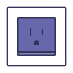 Sticker - USA Electrical Socket Icon