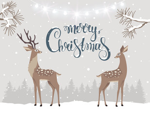 Canvas Print - deer christmas