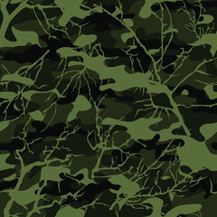 Wall Mural - Military camouflage for hunting and fishing. Tree branches.