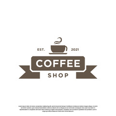 Wall Mural - vintage coffee logo design. retro coffee shop logo.