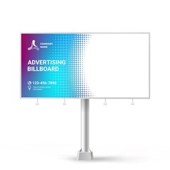 Wall Mural - billboard design, creative background for outdoor advertising, exhibition stand for placing photos a