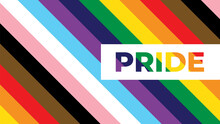 Inclusive Pride Background With Progression Pride Flag Colours. Rainbow Stripes Wallpaper In Gay Pride Colours
