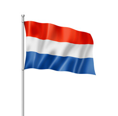 Wall Mural - Netherlands flag isolated on white