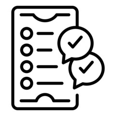 Canvas Print - Smartphone study icon outline vector. School education. Computer test