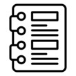 Notebook study icon outline vector. Case research. Success learn