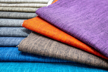 Wall Mural - stack of colorful towels