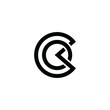 CO or OC initial letter logo design vector.