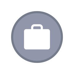 Suitcase icon. Grey vector illustration. Case logo. Baggage, luggage symbol.