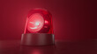 3d render red emergency flasher with volume light