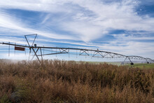 USA, New Mexico, Farmington, Irrigation System In Field