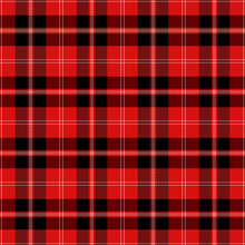 Christmas And New Year Tartan Plaid. Scottish Pattern In Red, Black And White Cage. Scottish Cage. Traditional Scottish Checkered Background. Seamless Fabric Texture. Vector Illustration