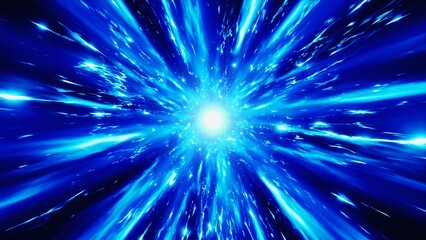 Wall Mural - Bright Blue Electrical Energy Burst Effect