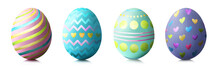 Creative Easter Eggs On White Background