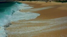 DREAMS LOS CABOS BCS MEXICO-2021: Beautiful View Of A Beach Waves Are Moving Forward And Backward Can See Froth When Waves Are Morin