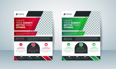Wall Mural - Advertising Creative Stylish geometric graphic business flyer brochure design template vector. illustration template in A4 layout