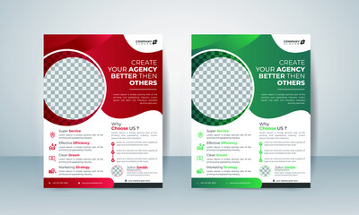 Wall Mural - Advertising Creative Stylish geometric graphic business flyer brochure design template vector. illustration template in A4 layout