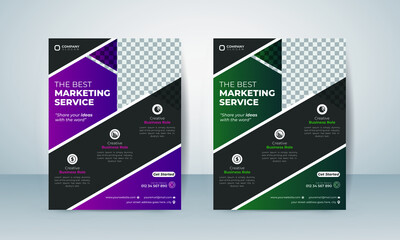 Wall Mural - Annual report vector template design for Brochure, poster, magazine, corporate flyer used for business poster layout illustration modern layout A4 size