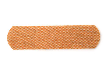 bandage or band aid isolated on white, clipping path included