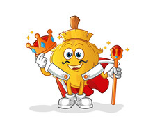 Broom King Vector. Cartoon Character