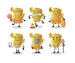 Ginger primitive man group character. mascot vector