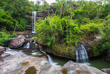 Soi Sawan Waterfall, Beautiful Waterfall In Pha Tam National Park, Ubon Ratchathani  Province, ThaiLand.