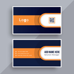 Business card design template, geometric business card, visiting card
