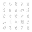 © ETONIE - A set of line icons, female, women, girl, action, icons, vector illustration.