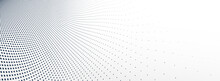 Dotted Vector Abstract Background, Light Grey Dots In Perspective Flow, Dotty Texture Abstraction, Big Data Technology Image, Cool Backdrop.