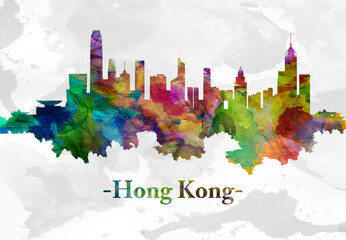 Fototapete - Hong Kong China skyline