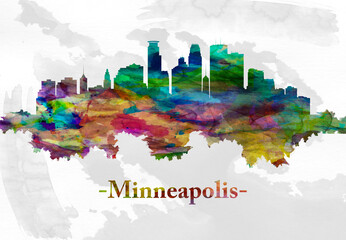 Wall Mural - Minneapolis Minnesota skyline