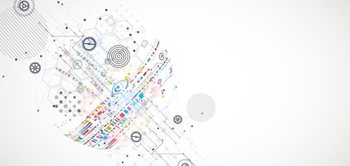 Abstract technology sphere background. Global network consept.