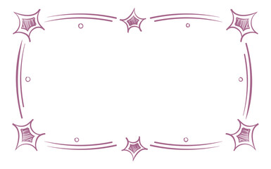 Wall Mural - decorative doodle frame. empty label with decorative stars