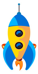 Wall Mural - launching rocket. aerospace shuttle with fire flame. flying space ship