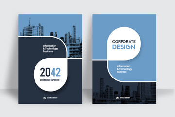 Corporate Book Cover Design Template in A4. Can be adapt to Brochure, Annual Report, Magazine,Poster, Business Presentation, Portfolio, Flyer, Banner, Website.