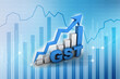 © deepagopi2011 - 3d rendering Stock market online business concept. business Graph with GST