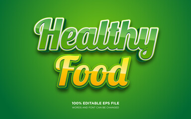 Wall Mural - Healthy  Food 3D text style effect	