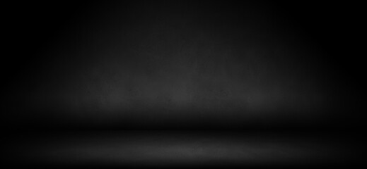 Wall Mural - urban dark background. concrete wall and floor in the dark for mock up or product display