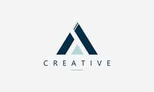 Simple Triangle Logo Design Template For Business Identity.