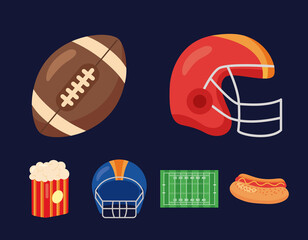 Poster - american football six icons