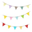 © FuHonra - Vector set of colorful ribbons or garlands isolated on white