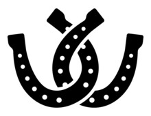 Vector Two Connected Horseshoes As Luck Symbol