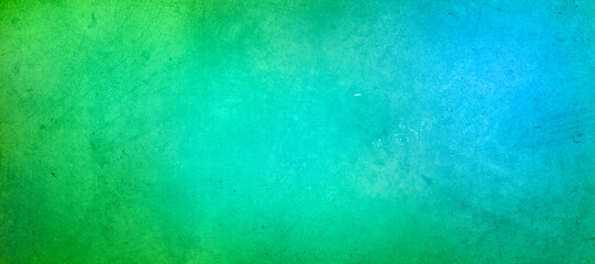 Poster - Green and blue concrete background