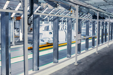 Wall Mural - cars in a row at car plant