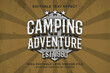 © Hasbi Creative - Editable text effect - Camping Adventure 3d Retro Logo template style premium vector
