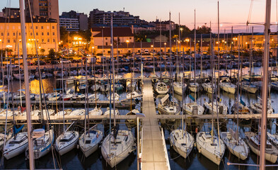 Wall Mural - boats in the harbor in the night