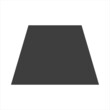 trapezoid icon on white background. The geometric figure of a trapezoid