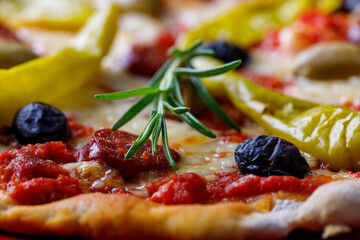 Canvas Print - pizza with rosemary