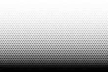 Halftone Texture. Faded Dot Pattern For Design Prints. Bg Abstract Gradient. Black Geometric Background For Overlay Effect. Subtle Patern. Digital Grid Polka. Dots Gradation. Vector Illustration