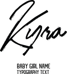Wall Mural - Kyra Girl Name Handwritten Lettering Modern Calligraphy 
