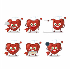 Sticker - Cartoon character of cupid love arrow with various chef emoticons